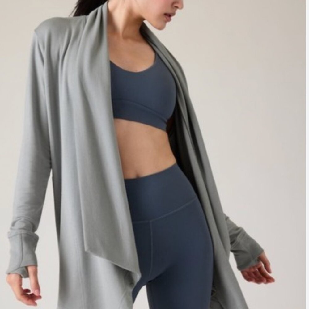 Athleta Pranayama wrap, NWT, storm cloud, XS
